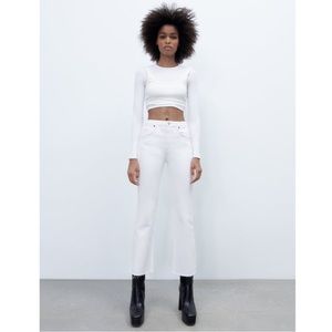 Zara Cropped Flare Jeans